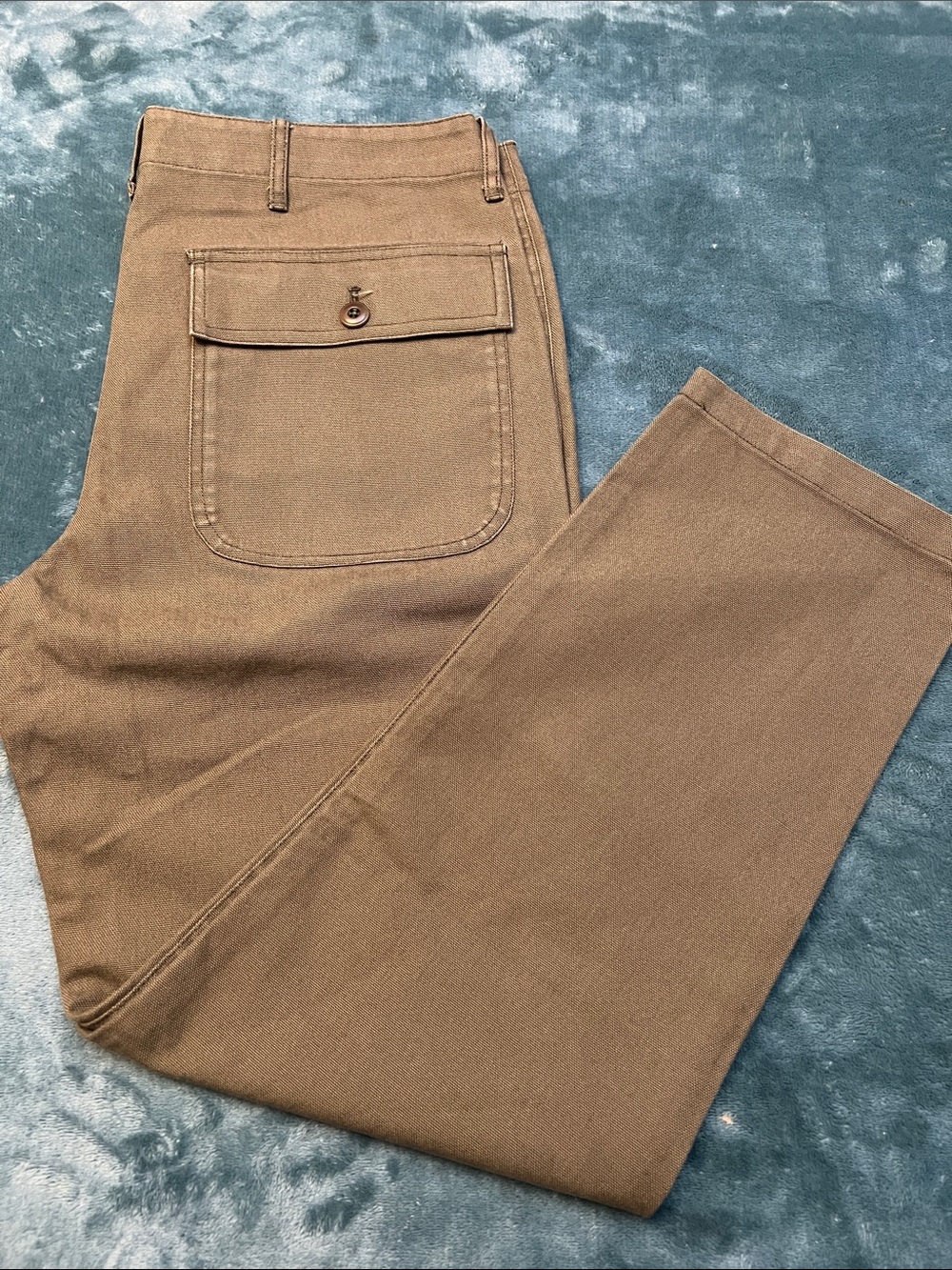 Outerknown Men's Brown Straight-Leg Chinos , 100% organic cotton